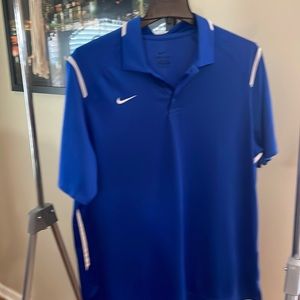 Nike dr-fit blue polo shirt
